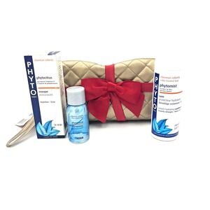 Phyto Happy Valentine's Day Set Metallic Clutch Travel Size Shampoo Mask & Mist‎